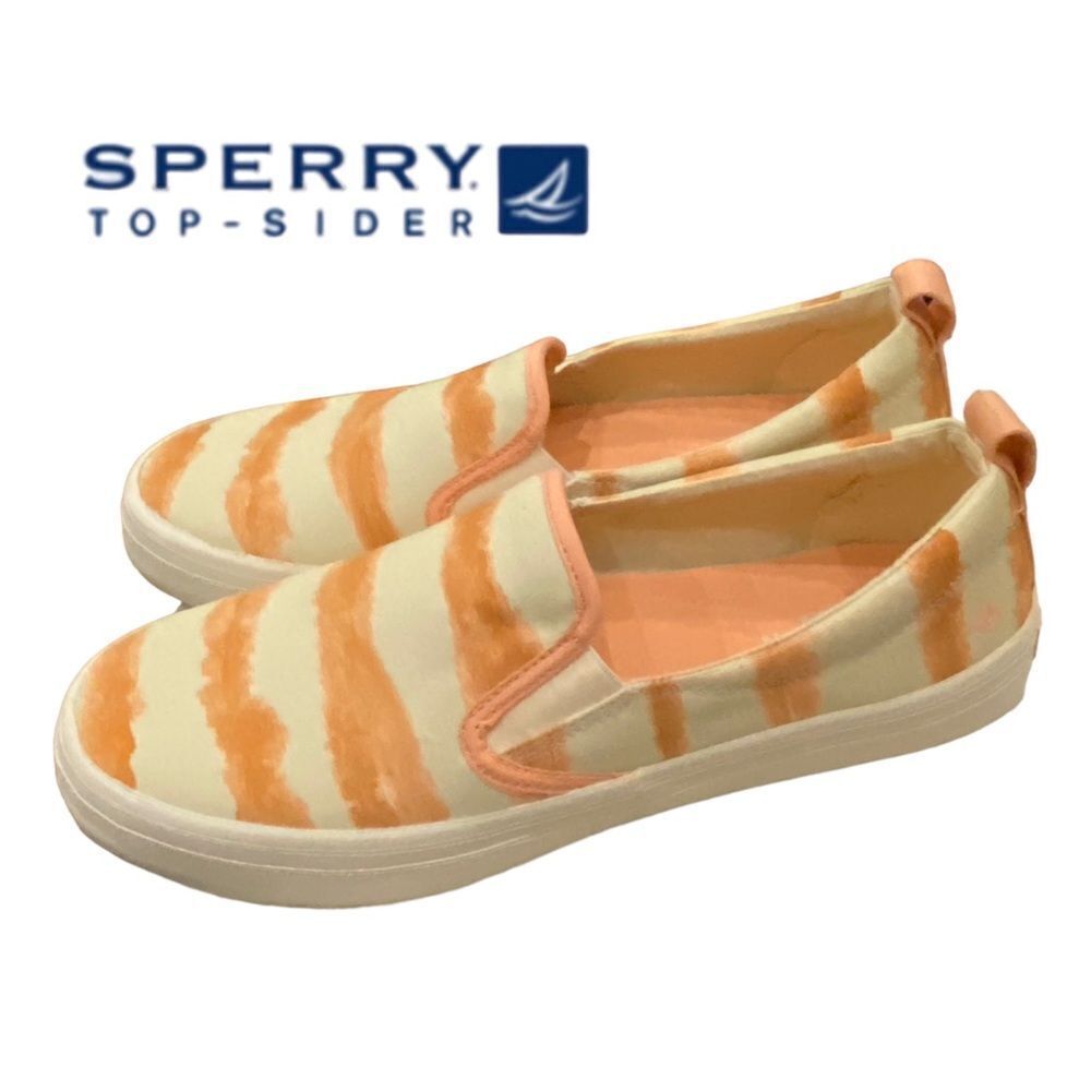 SPERRY Women's Crest TG Tie Dye Rose Slip-on Sneakers NEW 9
